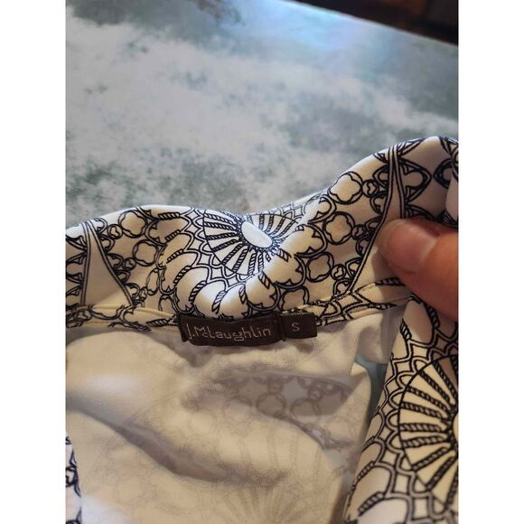 J McLaughlin Lila black &white mandala wrap dress sz S - Picture 2 of 4